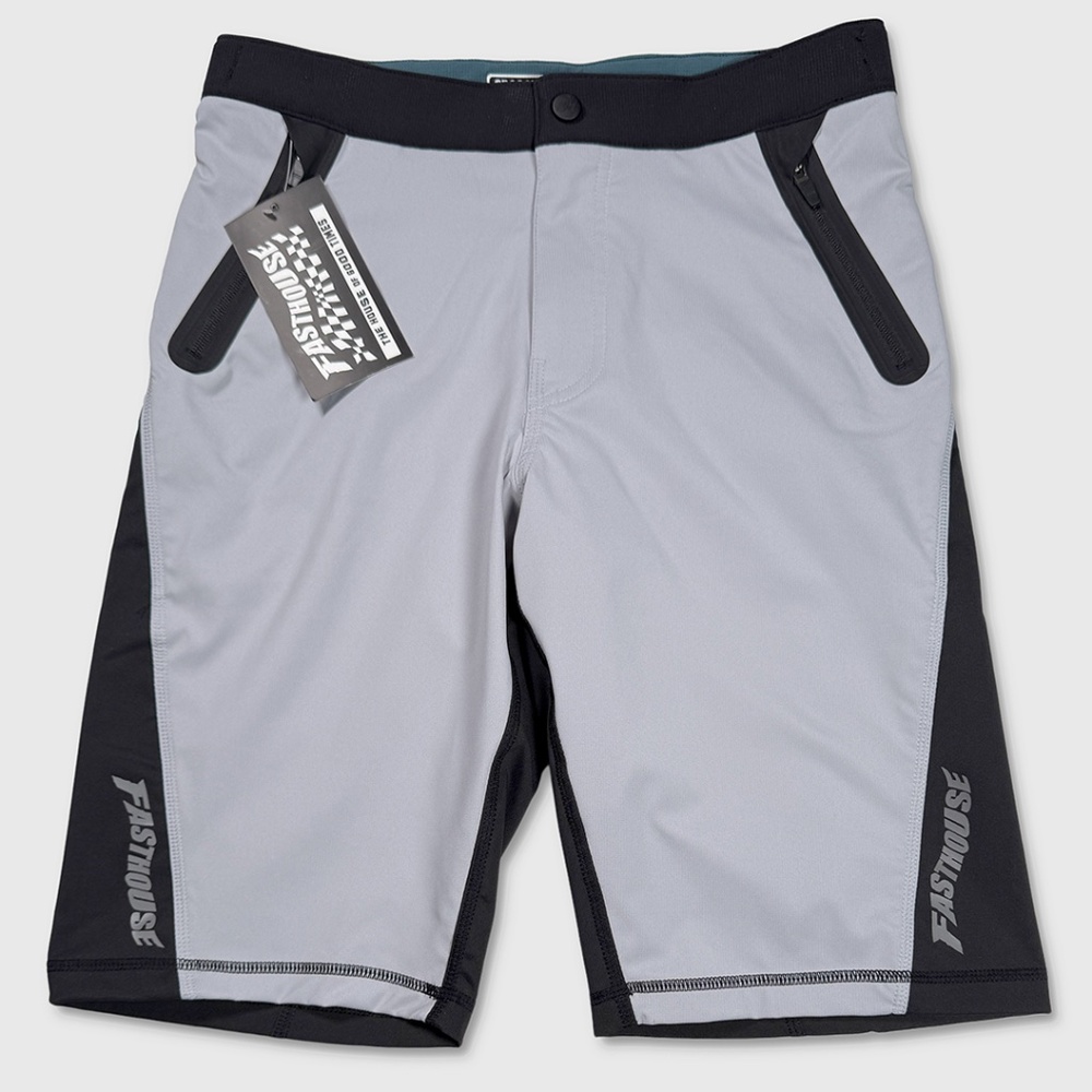 Fasthouse Crossline 2.0 Velocity Shorts - NWT Mens 40 Silver / Blk - #48912-G8*